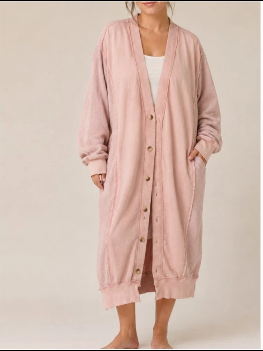 Free People We The Free Fresh Start Cardigan - Float Pink
